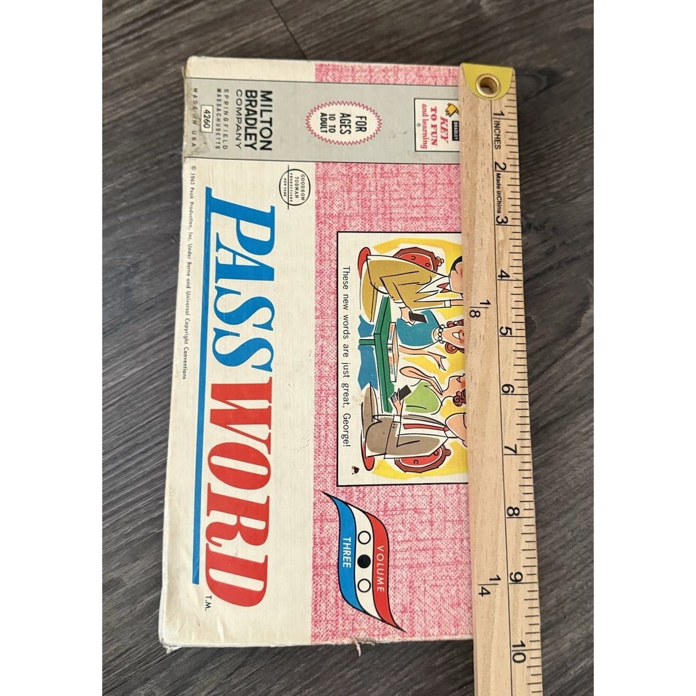 Vintage 1962 Password 12th Edition Board Game 4260 Milton Bradley Complete New - Picture 12 of 12